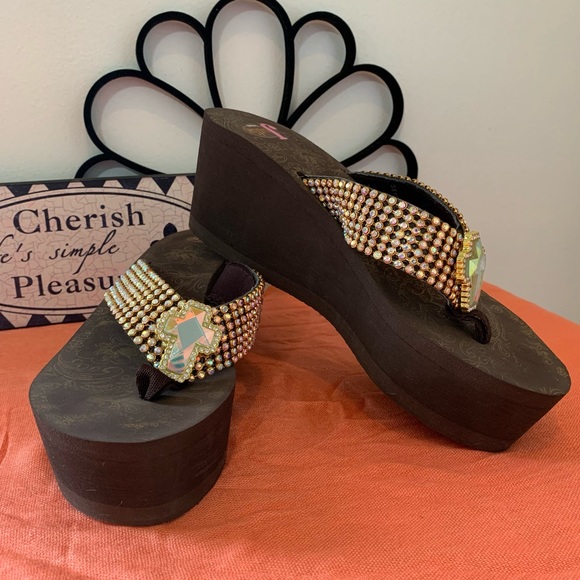 Justin Boots Shoes - Justin Ladies Platform Flip Flop Sandals